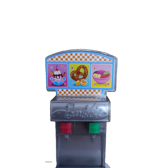 Barbie Soda Fountain / Snack Bar Accessory – Purple Counter with Drink Dispenser - Picture 3 of 12